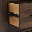 Pemberly Row Transitional 2-Drawer Acacia Wood Nightstand in Cocoa Brown