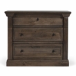 Pemberly Row Traditional 3-Drawer Mango Wood Nightstand in Cocoa Brown
