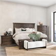 Pemberly Row Traditional 3-Drawer Mango Wood Nightstand in Cocoa Brown