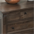 Pemberly Row Traditional 3-Drawer Mango Wood Nightstand in Cocoa Brown