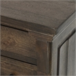 Pemberly Row Traditional 3-Drawer Mango Wood Nightstand in Cocoa Brown