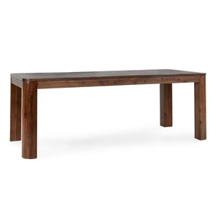 Pemberly Row 84&quot Reclaimed Pine Wood Rectangular Dining Table in Brown