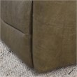 Pemberly Row Transitional Leather Power Recliner Chair in Earth Brown