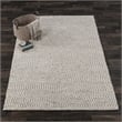 Pemberly Row 5'x8' Wool Polyester Blend Fabric Handwoven Light Gray Area Rug