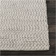 Pemberly Row 5'x8' Wool Polyester Blend Fabric Handwoven Light Gray Area Rug