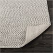 Pemberly Row 5'x8' Wool Polyester Blend Fabric Handwoven Light Gray Area Rug