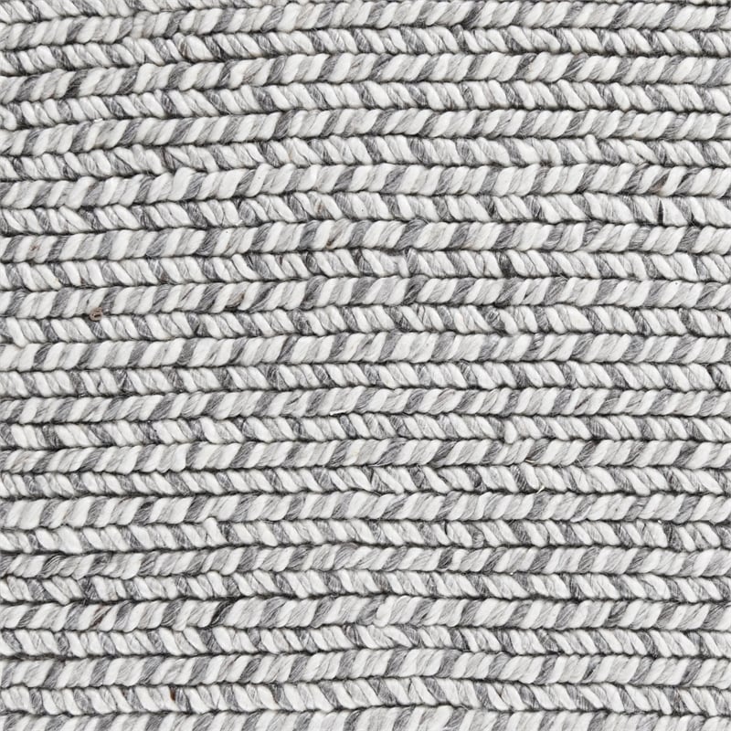 Pemberly Row 8'x10' Wool Blend Fabric Handwoven Gray Accent Area Rug