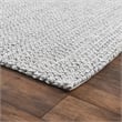 Pemberly Row 8'x10' Wool Blend Fabric Handwoven Gray Accent Area Rug