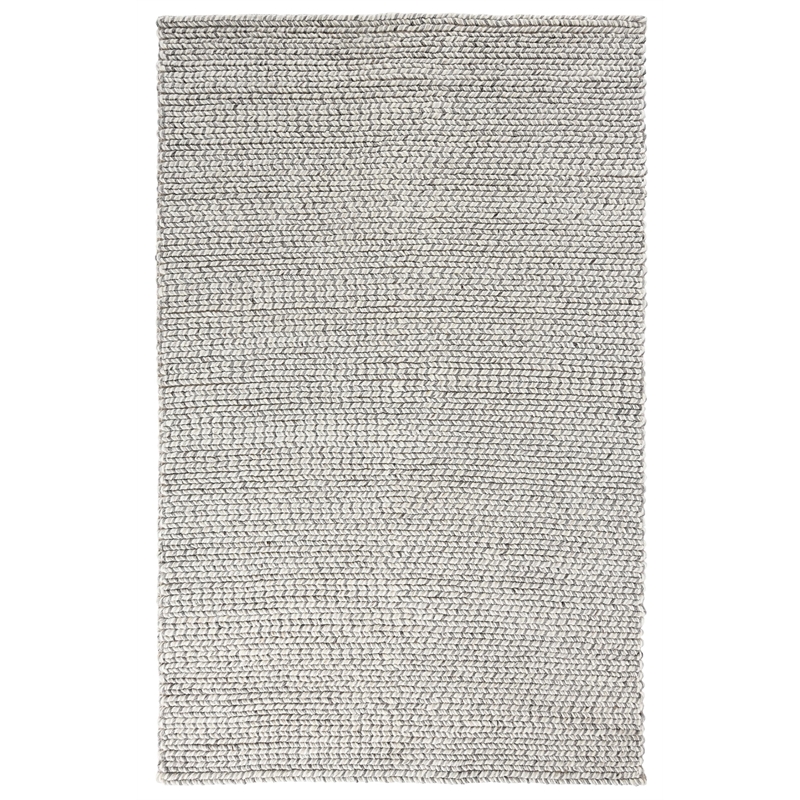 Pemberly Row 8'x10' Wool Blend Fabric Handwoven Gray Accent Area Rug