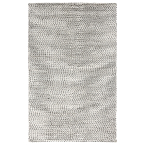 Pemberly Row 8'x10' Wool Blend Fabric Handwoven Gray Accent Area Rug