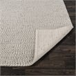 Pemberly Row 9'x12' Wool Polyester Blend Fabric Handwoven Light Gray Area Rug
