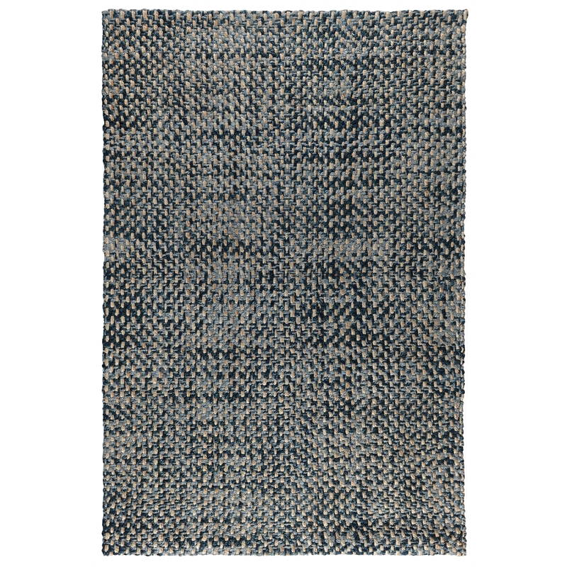 Pemberly Row Transitional 2x3 Handspun Jute Fabric Rug Indigo