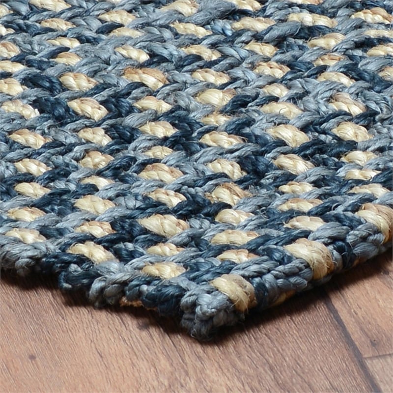 Pemberly Row Modern Transitional 6x9 Handspun Jute Fabric Area Rug