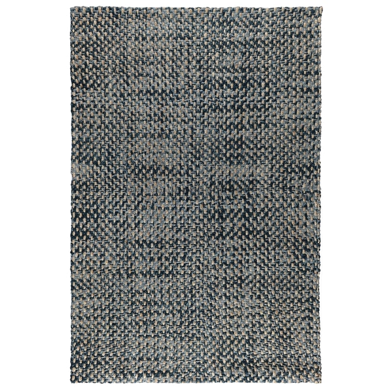 Pemberly Row Modern Transitional 6x9 Handspun Jute Fabric Area Rug