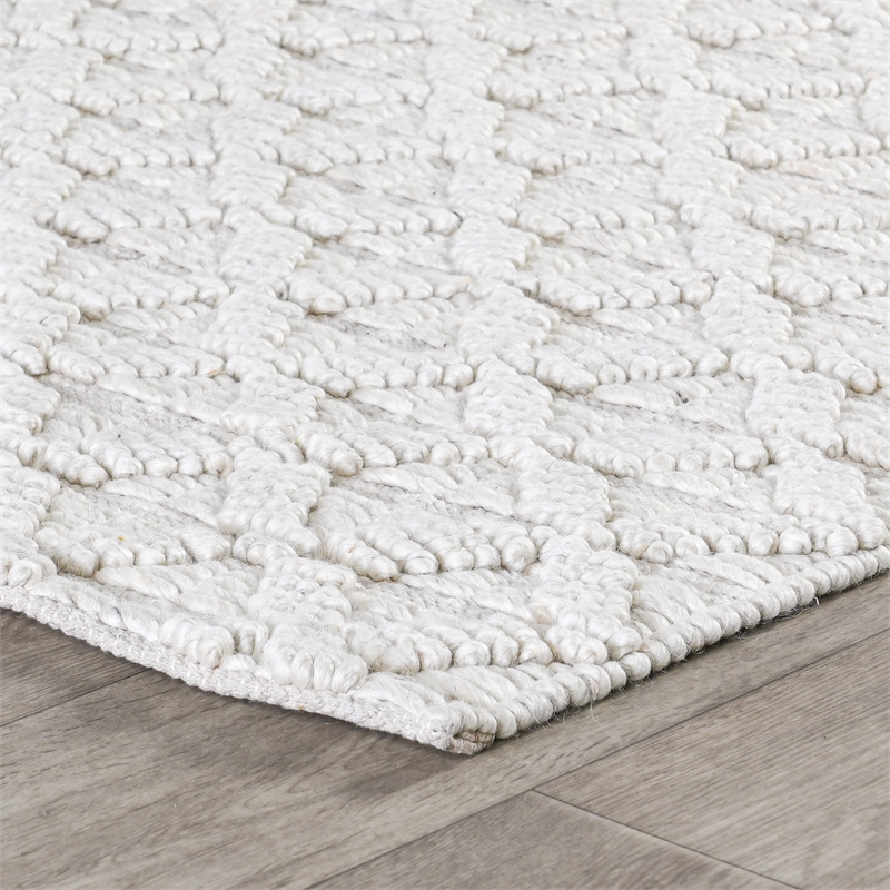 Pemberly Row 9'x12' Wool Blend Hand Loomed Beige Accent Area Rug