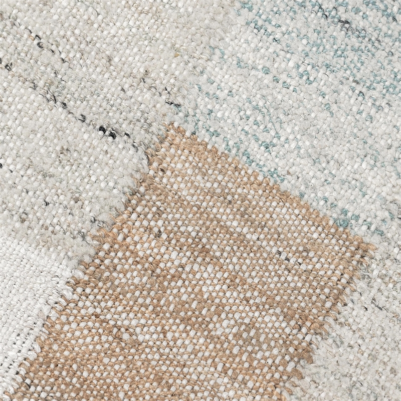 Pemberly Row 2.6'x8' Handwoven Jute Blend Fabric Multi-Color Area Accent Rug
