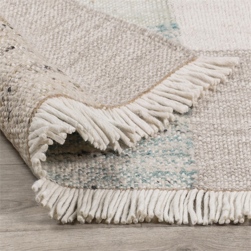 Pemberly Row 2.6'x8' Handwoven Jute Blend Fabric Multi-Color Area Accent Rug