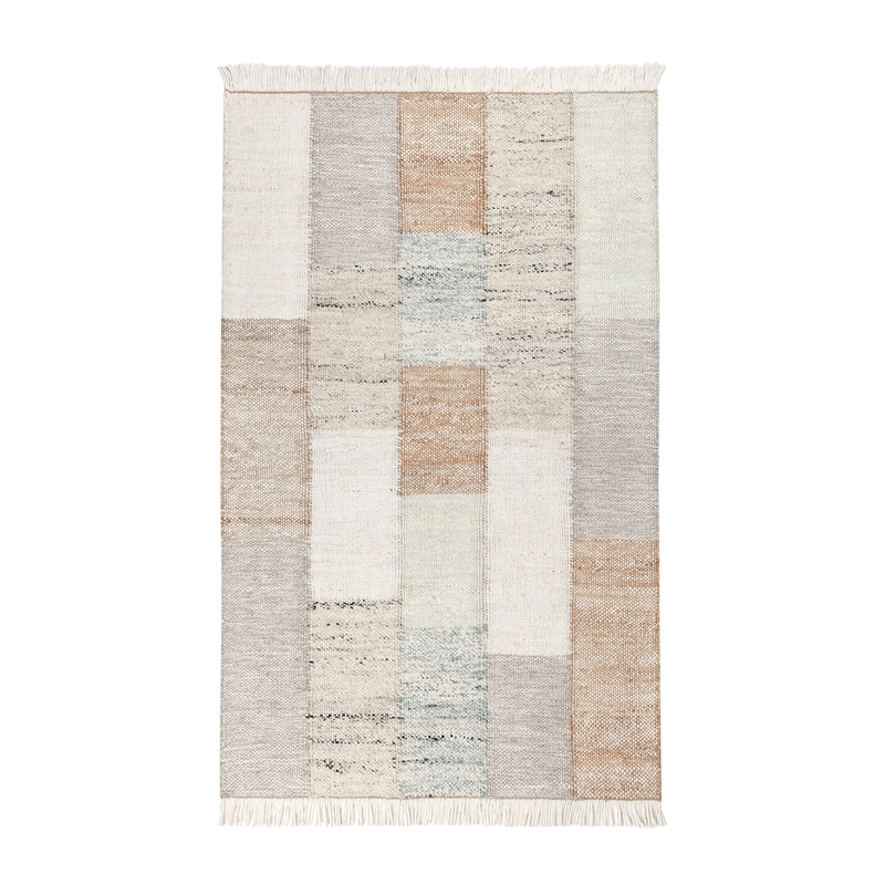 Pemberly Row 2.6'x8' Handwoven Jute Blend Fabric Multi-Color Area Accent Rug