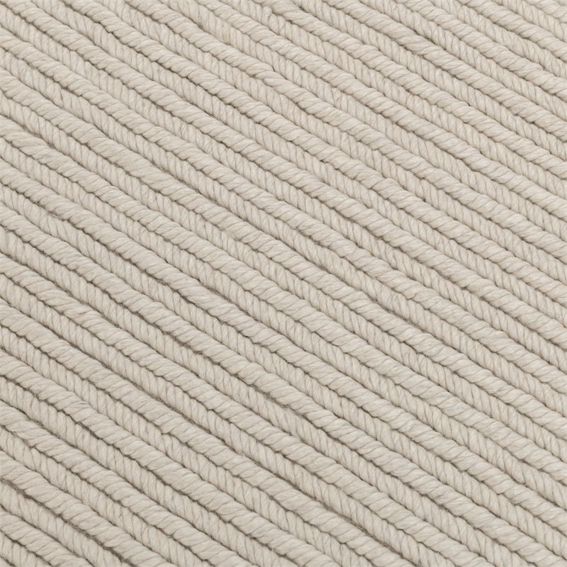 Pemberly Row 8'x10' Wool Polyester Blend Fabric Handwoven Birch White Area Rug