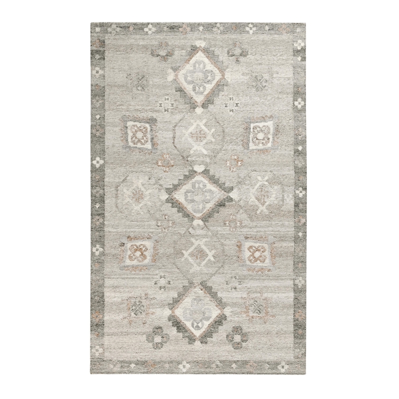 Pemberly Row 5x8 Handwoven Multi-Color Fabric Performance Area Accent Rug