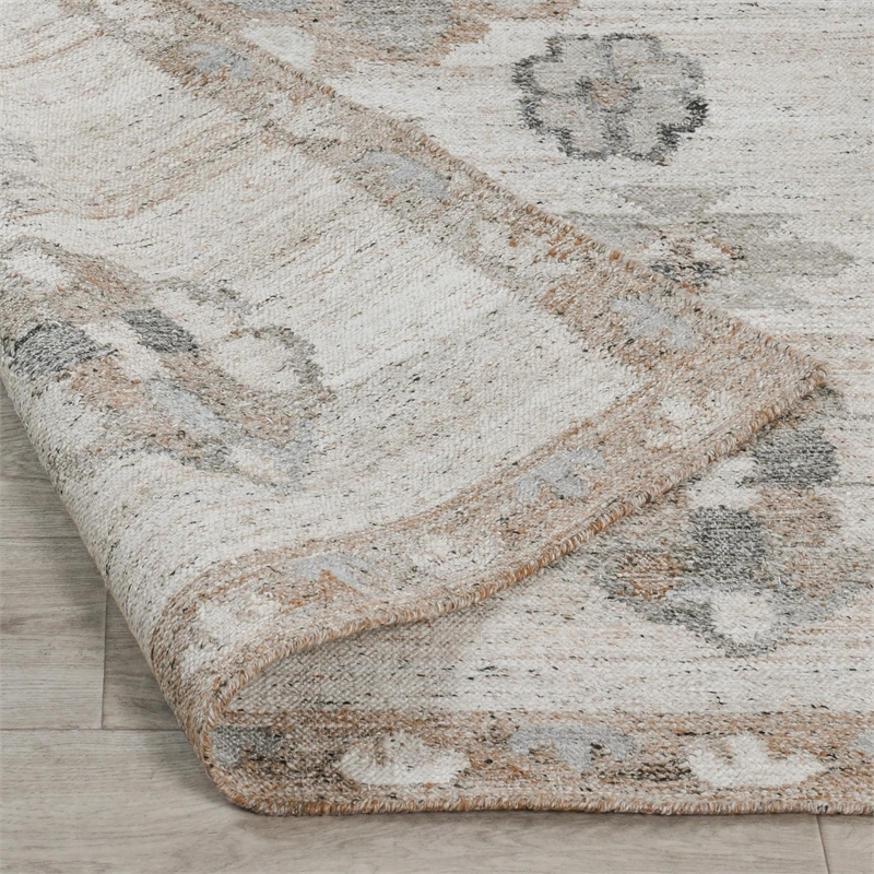 Pemberly Row 5x8 Handwoven Multi-Color Fabric Performance Area Accent Rug