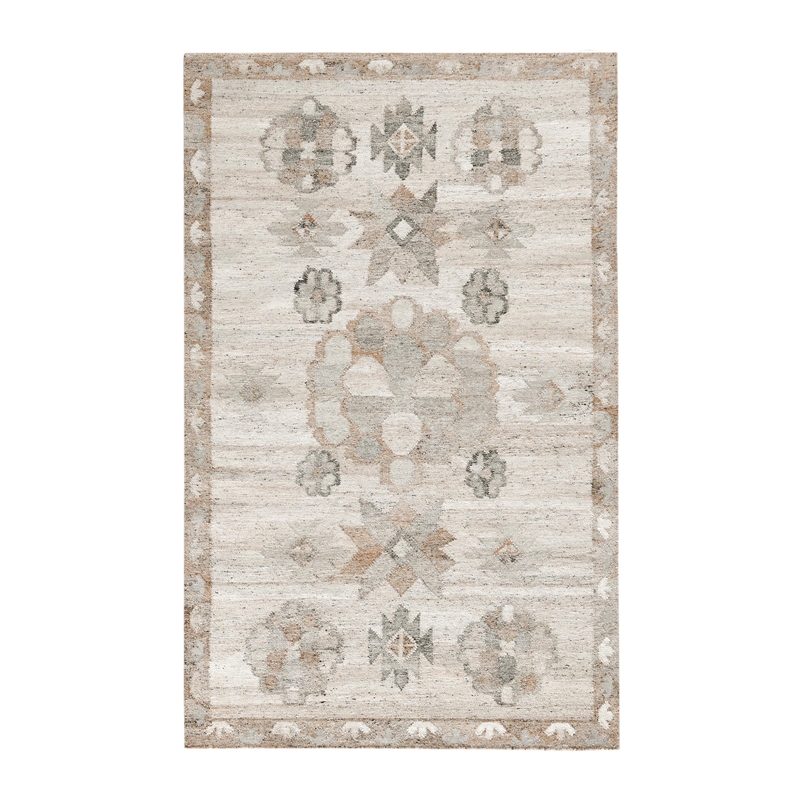Pemberly Row 5x8 Handwoven Multi-Color Fabric Performance Area Accent Rug