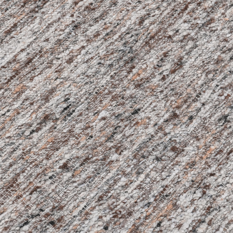 Pemberly Row 9x12 Handwoven Performance Brown Fabric Area Accent Rug