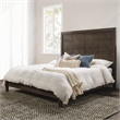Pemberly Row Transitional Wood Queen Bed Toasted Brown Finish