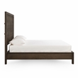 Pemberly Row Transitional Wood Queen Bed Toasted Brown Finish