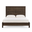 Pemberly Row Transitional Wood Queen Bed Toasted Brown Finish