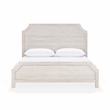 Pemberly Row Modern Transitional Mango Wood Queen Bed in Creamwood