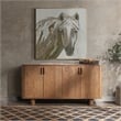 Pemberly Row Modern Transitional 4-Door Wood Sideboard Buffet