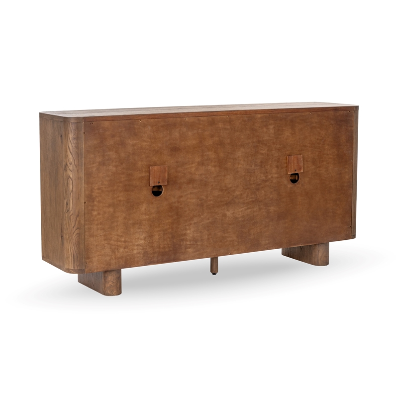 Pemberly Row Modern Transitional 4-Door Wood Sideboard Buffet
