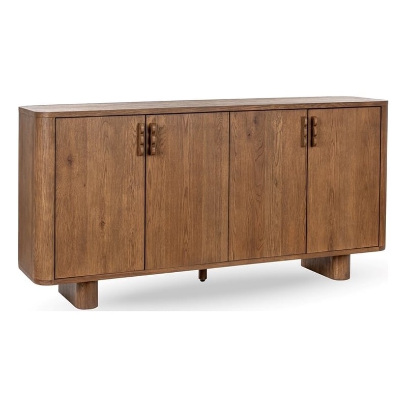 Pemberly Row Modern Transitional 4-Door Wood Sideboard Buffet