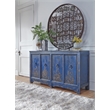 Pemberly Row Transitional 4-Drawer Reclaimed Pine Wood Sideboard Buffet