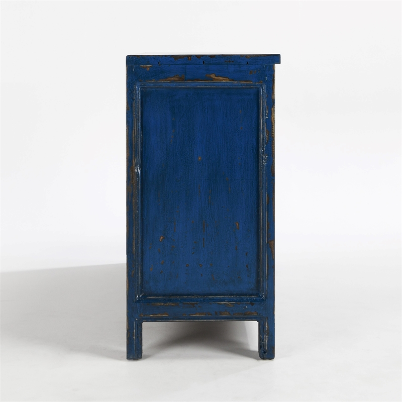 Pemberly Row Transitional 4-Drawer Reclaimed Pine Wood Sideboard Buffet