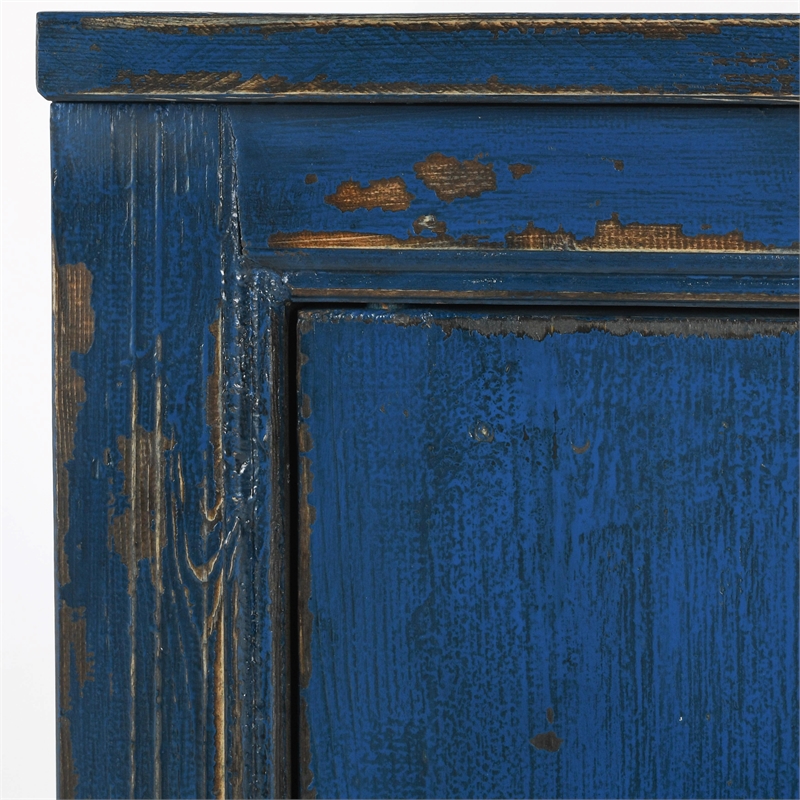 Pemberly Row Transitional 4-Drawer Reclaimed Pine Wood Sideboard Buffet