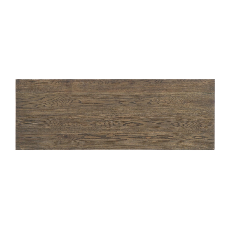 Pemberly Row Oak Wood 2-Door Sideboard Buffet in Toasted Brown