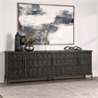 Pemberly Row Transitional 6-Door Reclaimed Pine Wood Sideboard Buffet
