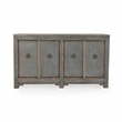 Pemberly Row 4-Drawer Gray Reclaimed Pine Wood Sideboard Buffet