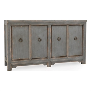 Pemberly Row 4-Drawer Gray Reclaimed Pine Wood Sideboard Buffet