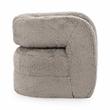Pemberly Row Plush Faux Fur Polyester Accent Chair Dark Gray