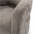 Pemberly Row Plush Faux Fur Polyester Accent Chair Dark Gray