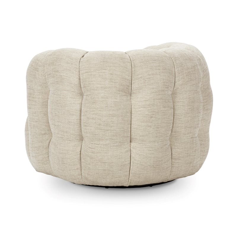 Pemberly Row Swivel Accent Chair Flax Viscose and Polyester Beige