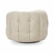 Pemberly Row Swivel Accent Chair Flax Viscose and Polyester Beige