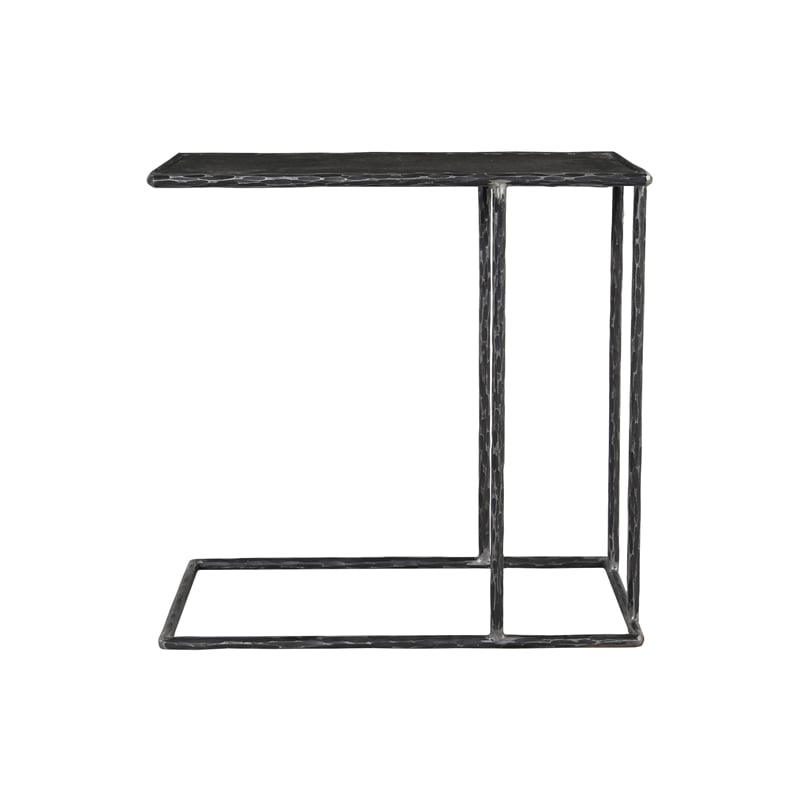Pemberly Row Modern Transitional Black Finish Metal Accent Table