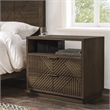 Pemberly Row Transitional 2-Drawer Wood Nightstand in Brown Finish