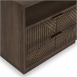 Pemberly Row Transitional 2-Drawer Wood Nightstand in Brown Finish