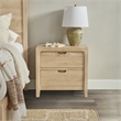 Pemberly Row Transitional 2-Drawer Mango Wood Nightstand Natural