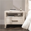 Pemberly Row Transitional Mango Wood Nightstand White Finish